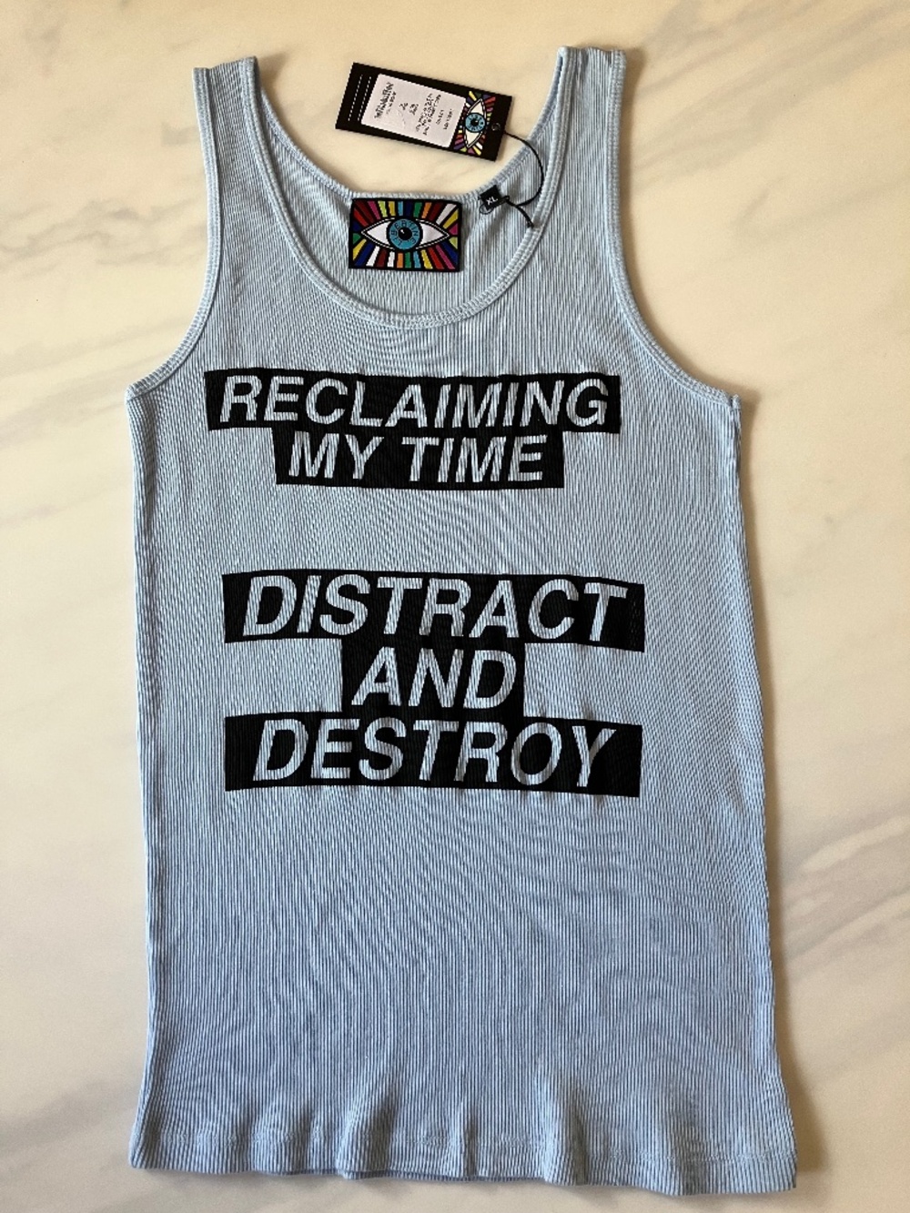 New w/ Tags Libertine "Reclaiming my Time..." Tank Top L Ret. $150